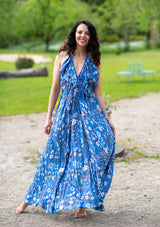 Bianca Mix Flowers Blue Dress