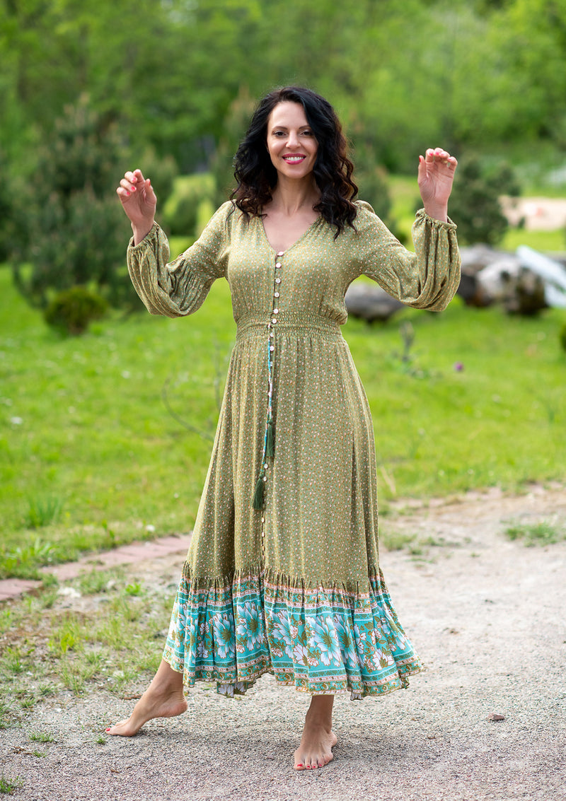 Simona Jasmin Green Dress